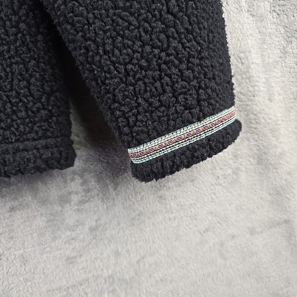 LL Bean Pullover Womens Medium Black Hi-Pile Fleece Kangaroo‎ Pocket Outdoors - Picture 7 of 10